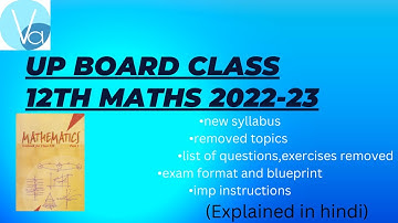 up board class 12 math syllabus 2022-23| up board maths I syllabus,removed topics,questions,exercise