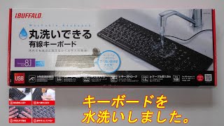 丸洗いできる有線キーボードBSKBU12BK