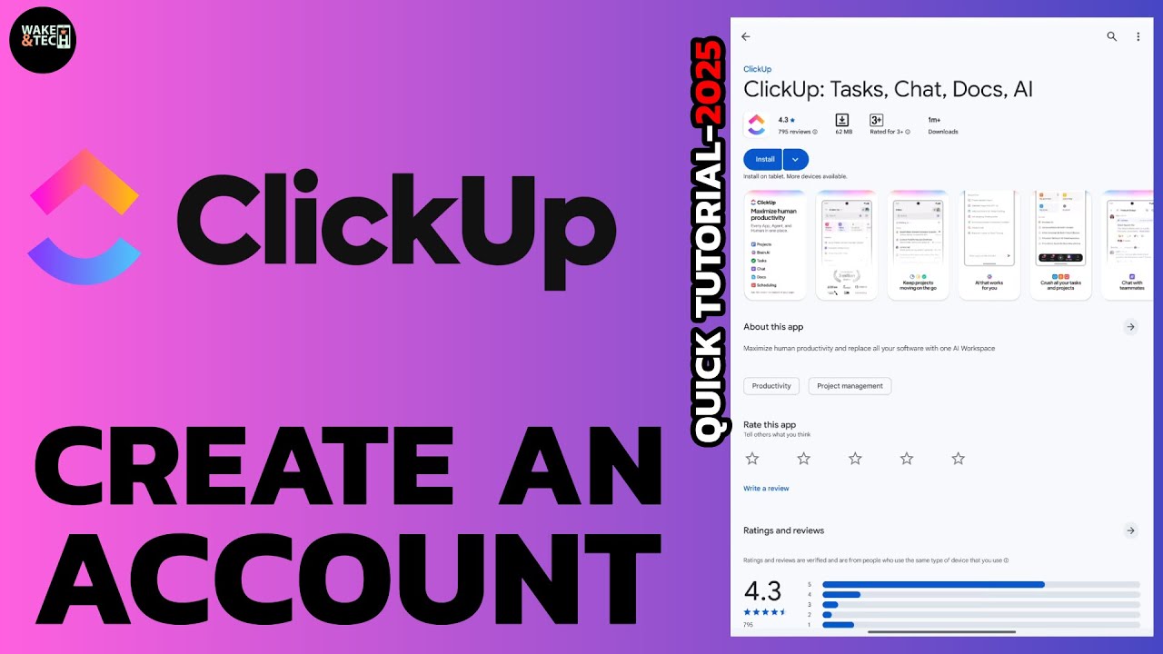 Как создать учетную запись ClickUp на мобильном устройстве | Пошаговое руководство