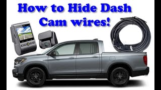 Honda Ridgeline 2023, Dash Cam hidden wire install, front and rear cameras