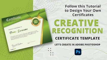 Creative Recognition Certificate Template in Adobe Photoshop