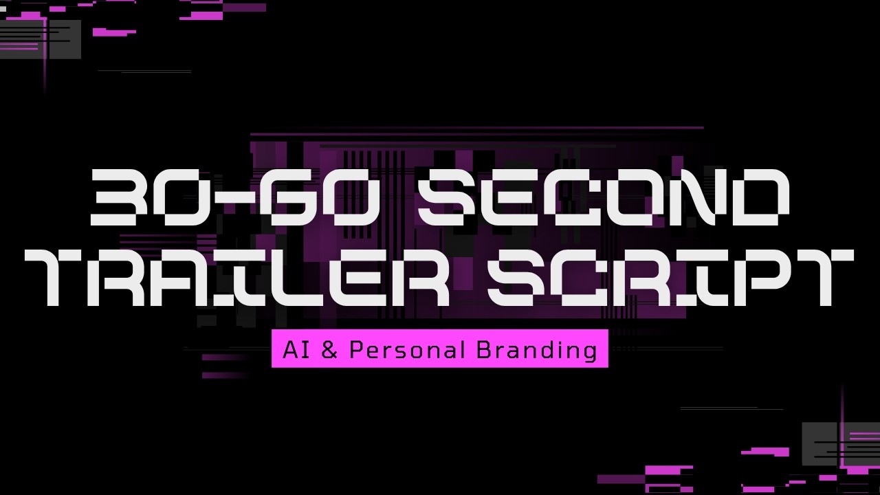 30-60 Second Trailer Script and YouTube Video Recording - YouTube