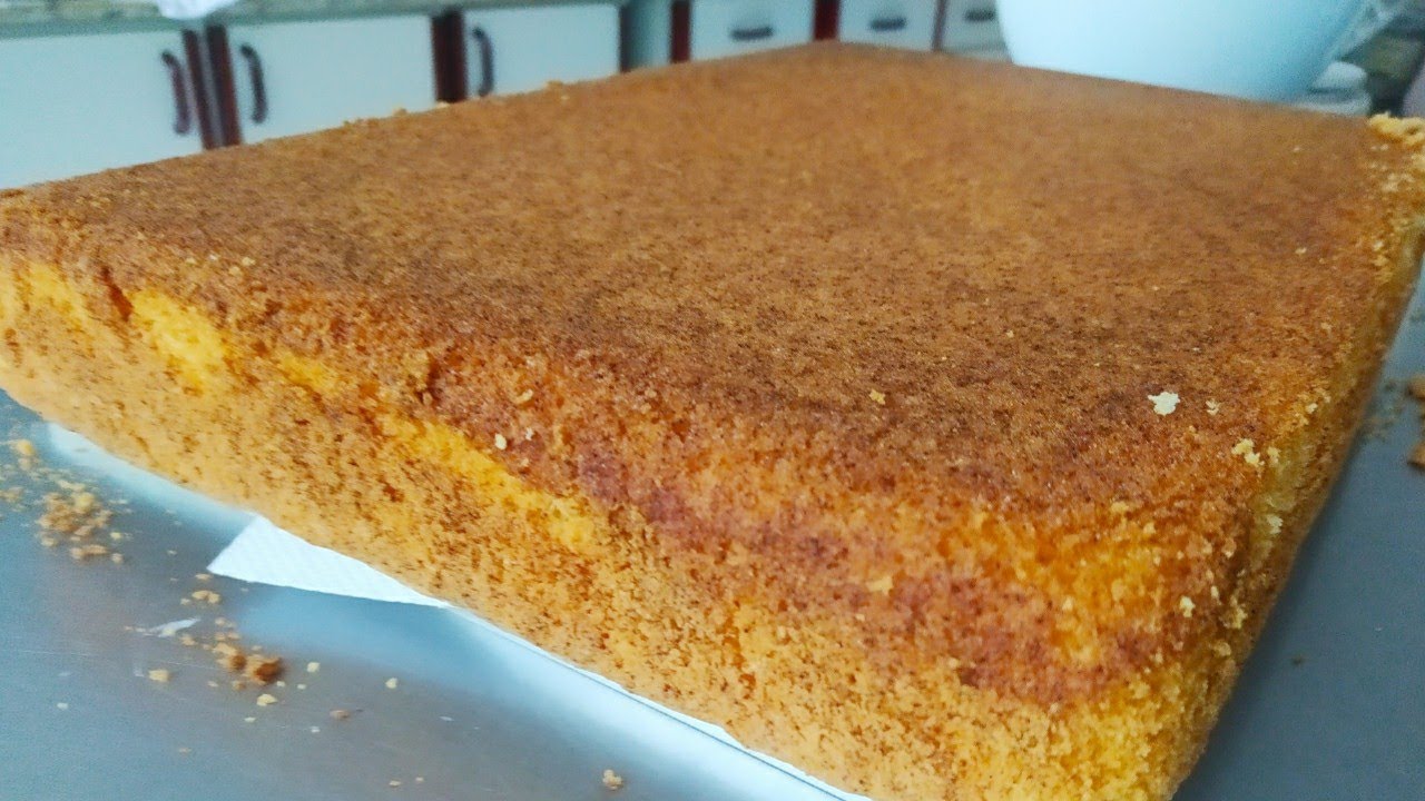 Massa de baunilha l  bolo grande, para 60 a 70 pessoas