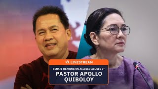 LIVESTREAM: Senate committee inquiry on the alleged abuses of Apollo Quiboloy