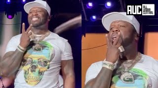 50 Cent Gets Frisky Tries To Eat The Box On Stage At Lovers & Friends Festival