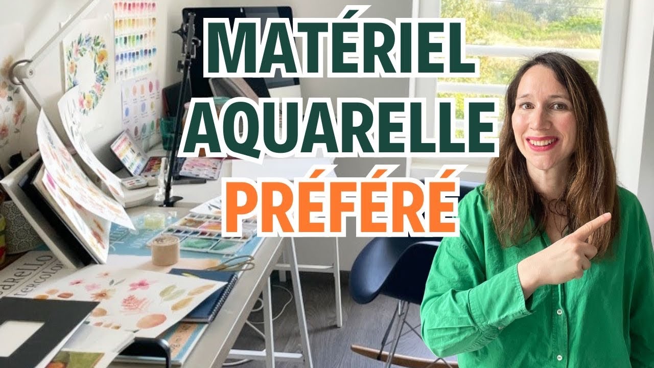 Matériel aquarelle préféré: pinceaux, papier, palette de couleurs, mes choix aquarelle indispensable