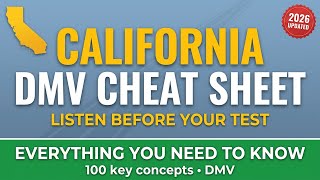 California DMV Permit Test 2026 — The 104 Facts You MUST Know (Full Audio Study Guide)