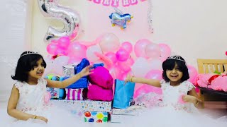 Unboxing Birthday Gifts L Twins L Jannah And Manha L Cotton Candy
