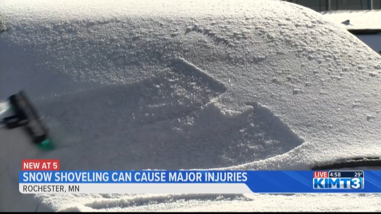 Shoveling snow can cause injuries if you're not careful - YouTube
