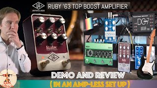 UAFX Ruby 63: demo review in an amp-less setup (RC Booster, Line 6 DL4 mk II)