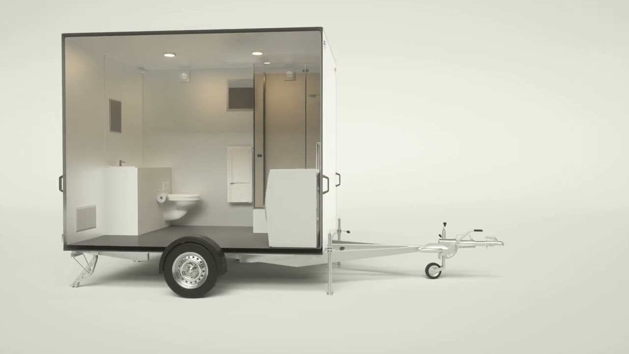 WC-EXPRESS MOBILES BADEZIMMER | BADANHÄNGER 1/1 | BATHROOM TRAILER | SHOWERTRAILER | DUSCHWAGEN