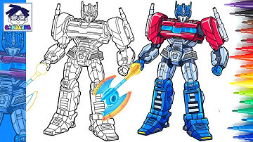 Cara Menggambar OPTIMUS PRIME ORION PACK | TRANSFORMERS ONE | Movie | Easy step by step drawing