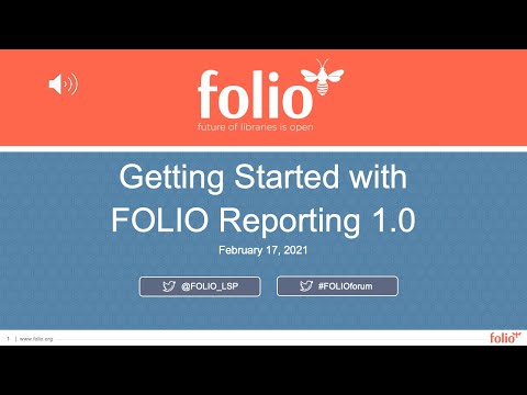 Getting Started with FOLIO Reporting