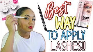 BEST & EASIEST Way To APPLY Lashes | LASH GLUE LINER!!!