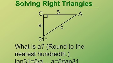 Problem Solving Using Right Triangle Trig (Alg 2 10.2)