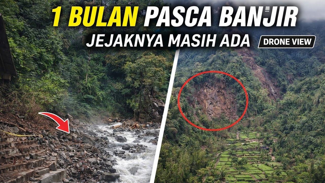 Beginilah kondisi Pasca Banjir Guci — Jejaknya Masih Terlihat‼️