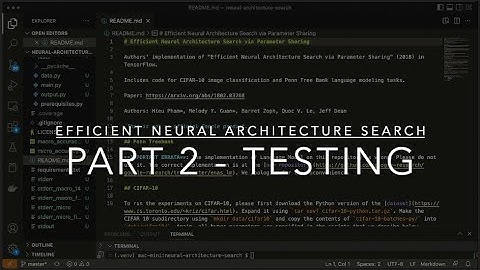 Efficient Neural Architecture Search Part 2 - Testing