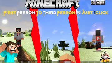 First Person To Third Person In Just 1Click Minecraft Pe||Fpp To Tpp In One Click||ASG Gaming