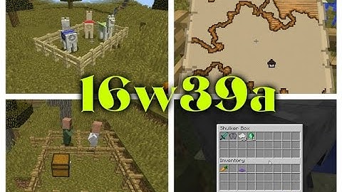 MINECRAFT 1.11 SNAPSHOT 16w39a - SPITTING LLAMAS, TREASURE MAPS, AND SHULKER BOXES!