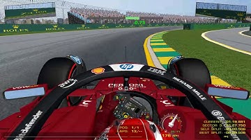 F1 2025 mod for rFactor, 1st laps @ Melbourne, Australia