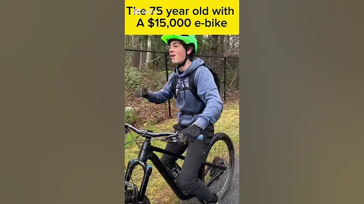 75 year old with a $15,000 e-bike #mtb #ebiker #bikersriver