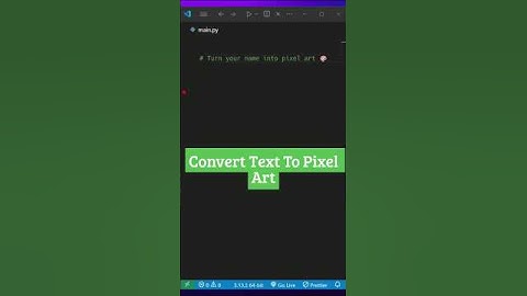 Turn Your Name into Pixel Art with Python! 🧱✨ #coding #python #correctcoding #codingbat #programming