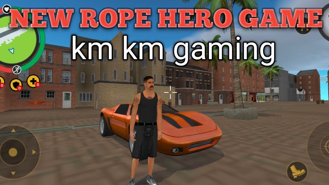 NEW ROPE HERO GAME ORIGINAL DRIVE GAME। न्यु रोप हेरो गेम। km km gaming ...