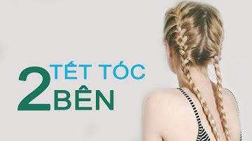 Tóc thắt bím 2 bên cho bé đi học