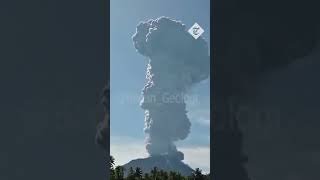 Indonesia's Mount Ibu Erupts And Spews Ash Into The Sky