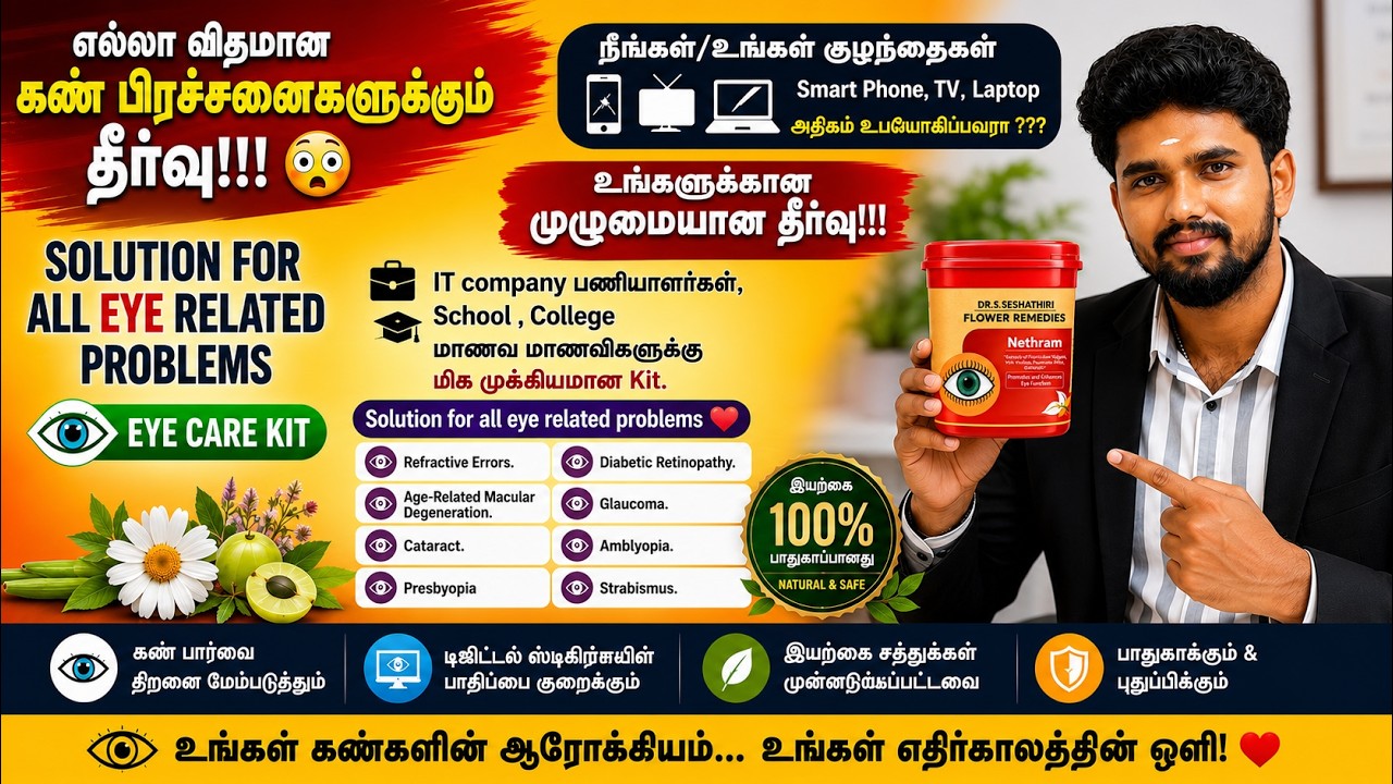 எல்லா விதமான கண் பிரச்சனைகளுக்கும் தீர்வு!!! 😳 | Solution for all Eye related problems | Eye care