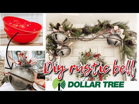 Large Christmas Bell Made From Dollar Tree Bowls 