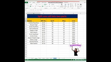 #shorts - Split a cell into two parts #excel #exceltutorial #exceltips