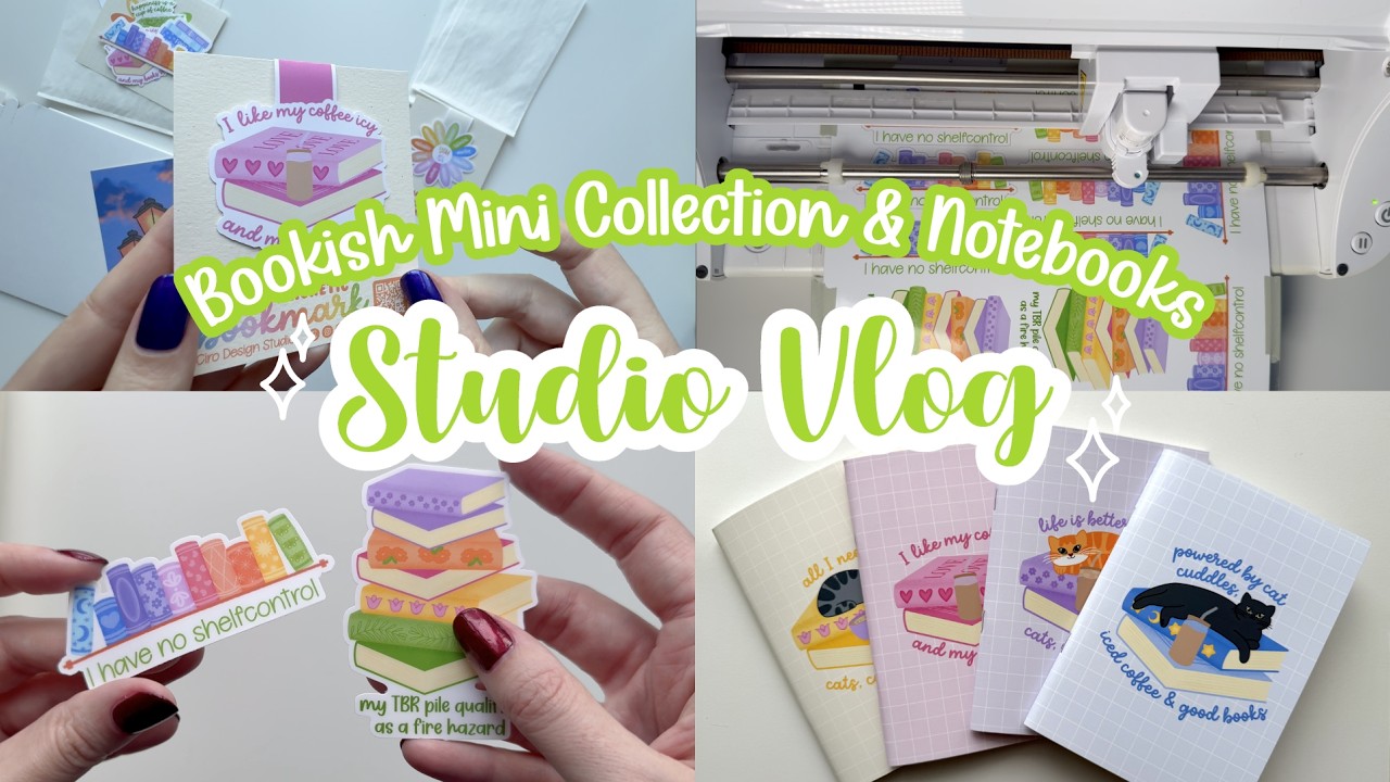 Studio Vlog 62 ✿ Bookish Mini Collection & Finally Finishing My Notebooks ✿ Packing Up Two Orders
