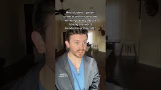Thunderclap headache #medstudent #medschool #medicalstudent #doctor #nursing #comedy