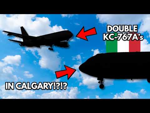 *DOUBLE* KC‑767A Military Tankers in Calgary! (Rare Italian Air Force Visits)