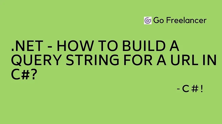 How to build a query string for a URL in C#?