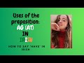 How to say have in irish   the preposition ag at in irish