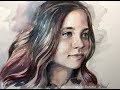 Watercolour portrait painting demo by Ch.Karron