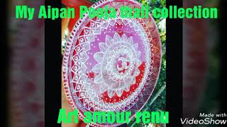 Beautiful Aipan Pooja Thali Kumaoni Aipan Design On Pooja Thali Thali Decoration ..