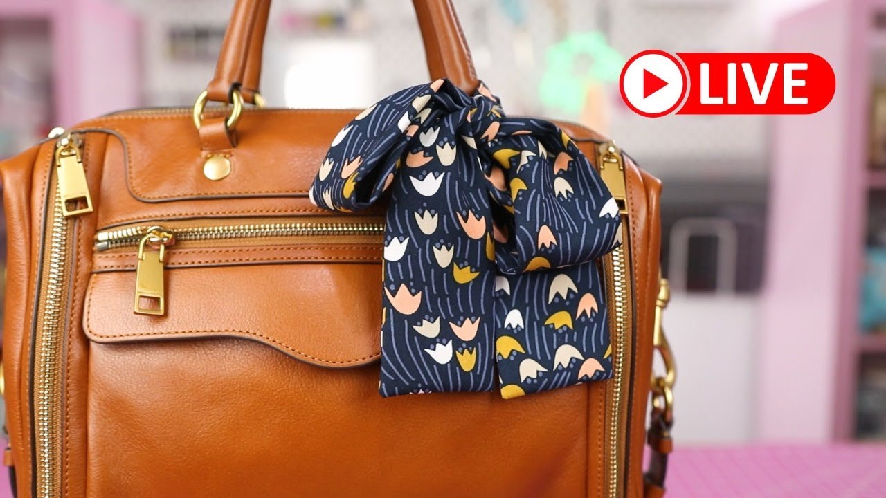DIY Purse Scarf | Bandeau Twilly for Bags 🔴 LIVE from the Sewing