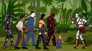 Kratos Vs Savini Jason, Michael Myers, Leatherface, Scorpion, Chucky, Predator - Dc2