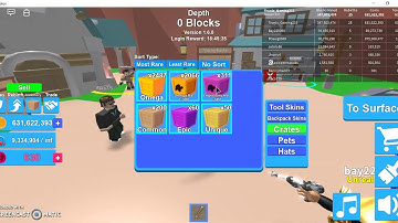 Crate opening video! Mining simulator roblox