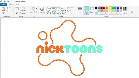 Hoe je een Nicktoons-logo tekent met MS Paint | Hoe je op je computer tekent