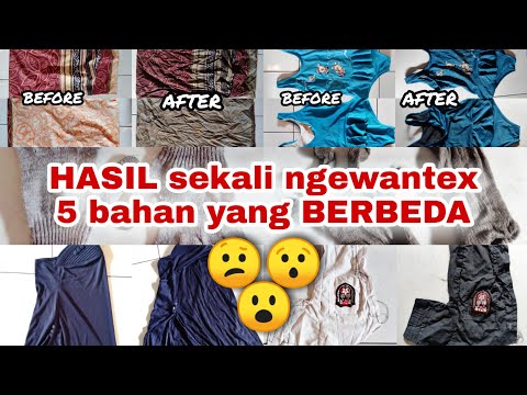 PERCOBAAN NGEWANTEX 5 JENIS KAIN BERBEDA SEKALIGUS PAKE AIR BEKAS WANTEX DULU!!!