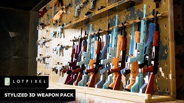 Stylized Weapons 3D Model Pack - HighPoly And Lods - LotPixel