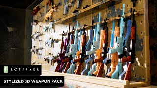 Stylized Weapons 3D Model Pack - HighPoly And Lods - LotPixel