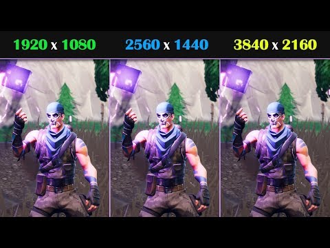 Gtx 1080 Ti Fortnite 1080p Vs 1440p Vs 4k Fps Comparison Epic Settings I7 8700k Youtube