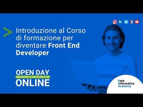 Introduzione al corso di formazione per diventare front end developer - Open day.