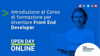 Webinar - Introduzione al corso di formazione per diventare front end developer - Open day.