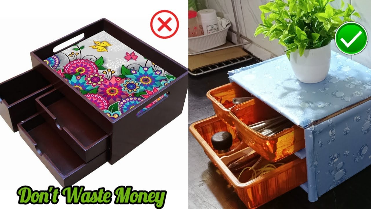 Countertop Storage Ideas Kitchen makeover organization DIY for